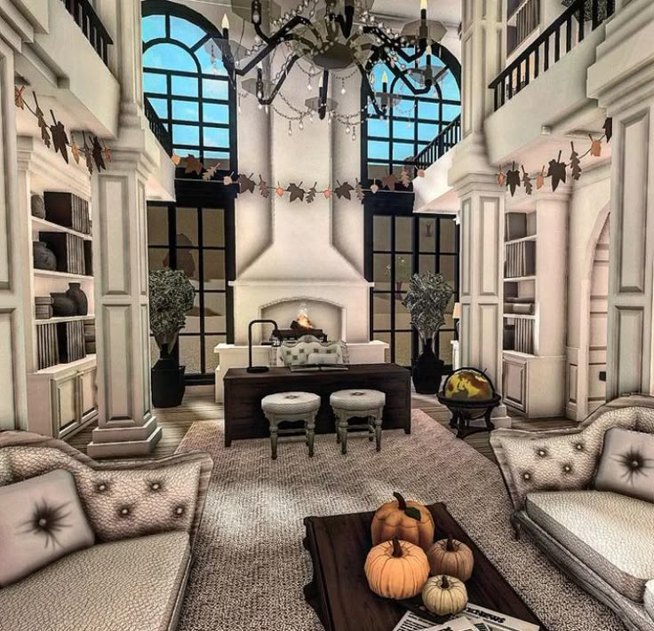 Bloxburg Bloxburg Fancy House Ideas, Bloxburg House Interior Modern, Royal Bloxburg House, Bloxburg Loft House Exterior, Classy Bloxburg House, Bloxburg Custom Builds, Welcome To Bloxburg House Ideas, Elegant Bloxburg House, Bloxburg Traditional House