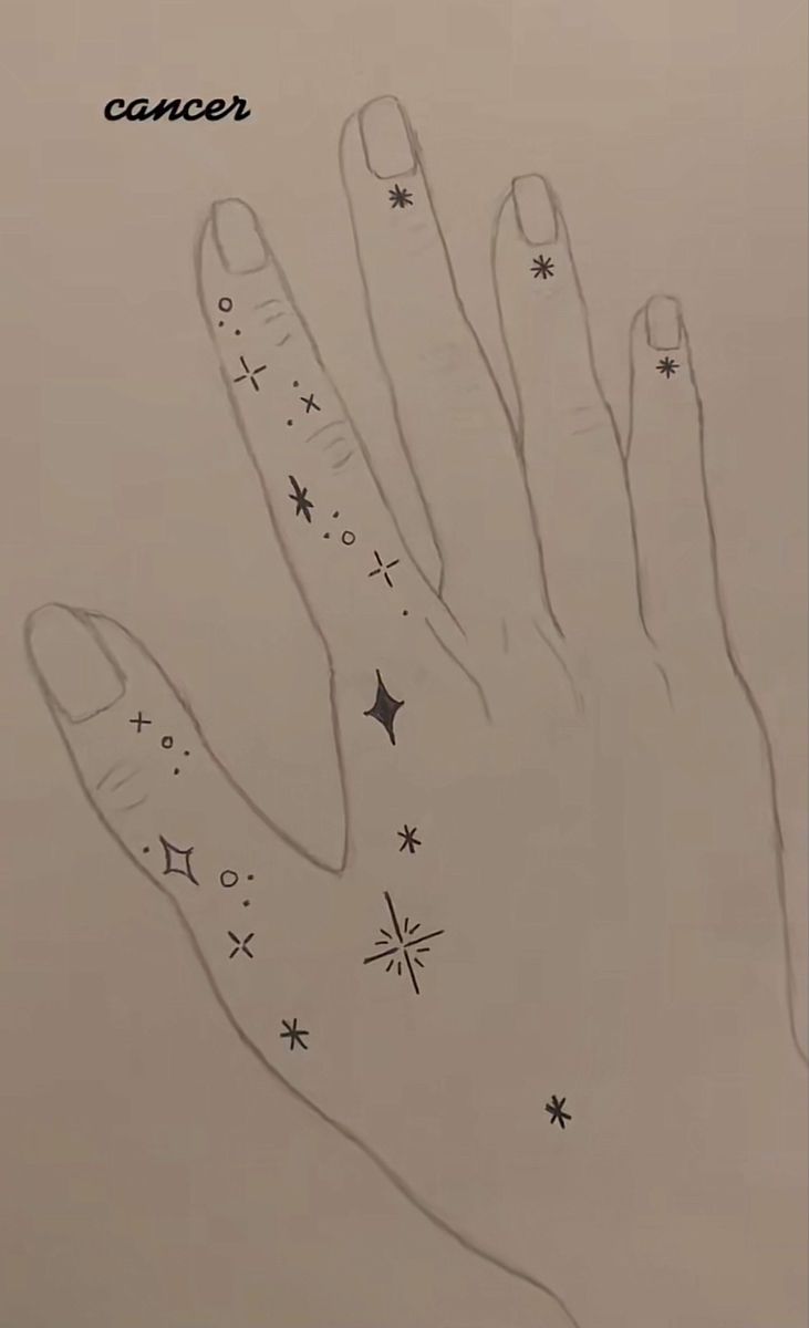 Pretty And Easy Tattoos, 1 Inch Hand Tattoos, Drawn Hand Tattoo, Cute Thing To Draw On Your Hands, Star Hand Doodles, Doodle To Draw On Hand, Hand Tattoos Constellation, Draw On Hand Doodles, Easy Drawing To Do On Your Hand