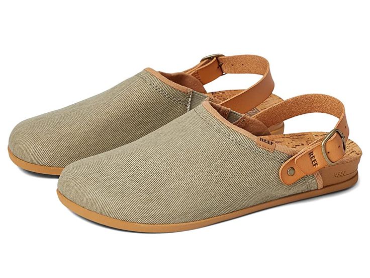 Reef Cushion Sage - Women's Shoes : Elm : Leap to comfort and a luxurious look with Reef Cushion Sage footwear. Textile upper, lining and insole. Buckle style closure. Round toe. Cork topsheet and a footbed. Synthetic outsole. Imported. Measurements: Heel Height: 1 1 2 in Weight: 10 oz Platform Height: 1 in Product measurements were taken using size 9, width B - Medium. Please note that measurements may vary by size. Weight of footwear is based on a single item, not a pair. Comfortable Slip-on Mules With Rubber Sole, Everyday Slip-on Slippers With Removable Insole, Spring Comfortable Platform Slippers With Leather Footbed, Comfortable Leather Footbed Platform Slippers For Spring, Casual Cushioned Slip-on Platform Slippers, Comfortable Slip-on Slides With Rubber Sole, Comfortable Platform Slippers With Removable Insole, Casual Closed Toe Slides With Rubber Sole, Casual Slip-on Slippers With Removable Insole