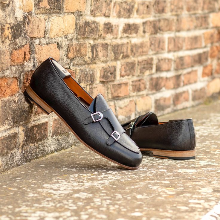 Step into luxury with the Pershing Rd. Monk Slipper No. 8121 🖤 Timeless elegance meets modern craftsmanship. From the sumptuous full grain leather to the vibrant orange calf lining, every detail exudes sophistication. Tap to shop and discover unparalleled comfort and style. #LuxuryFootwear #Craftsmanship #StylePin Double Monk Strap, Occasion Shoes, Footwear Collection, Leather Buckle, Vibrant Orange, Mens Slippers, Monk Strap, Stylish Shoes, Individual Style