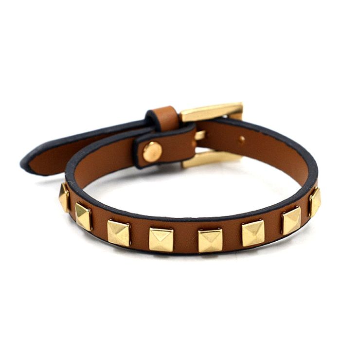 Leather Bracelet- 5 Color Charm Leather Bracelets for Women 2022 Fashion Gold Square Rivets Bracelet Party Jewelry Gift Jewelry for WomenModel Number:3256801645797354 Adjustable Wrist Strap Wristlet For Party, Adjustable Wristlet With Wrist Strap For Party, Adjustable Leather Bangle For Party, Adjustable Brown Leather Bracelet For Party, Trendy Adjustable Leather Bracelet With Wrist Strap, Adjustable Trendy Leather Bracelet With Wrist Strap, Trendy Brown Bracelet As Fashion Accessory, Trendy Brown Bracelets As Fashion Accessory, Adjustable Gold Leather Bracelet For Party