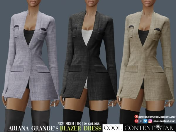 three female mannequins dressed in suits and boots for the game avatar contest