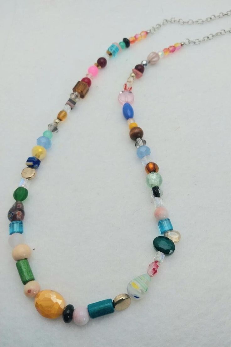 Sadie NC077, Multicolor Bead Necklace with Various Shape and Material of Beads. Will Match Just about any color outfit! Great for Summer Outings! 26 inches long. Make Your Summer Sparkle! Colorful Bohemian Beaded Necklaces With Heart Beads, Adjustable Multicolor Crystal Necklace With Large Beads, Multicolor Glass Beaded Crystal Necklaces, Adjustable Multicolor Crystal Necklaces With Large Beads, Multicolor Heart Beaded Necklaces With Round Beads, Multicolor Glass Beaded Crystal Necklace, Multicolor Glass Crystal Necklace With Colorful Beads, Glass Heart Beads Necklaces, Glass Heart Beads Necklace