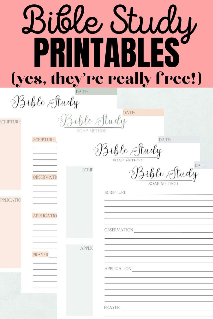 the bible study printables are great for kids and adults to use in their homes