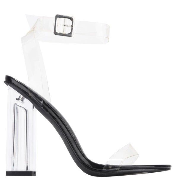 Party Heels With Padded Heel And Round Toe, Cocktail Block Heels With 4-inch Heel, Elegant 4-inch Block Heels For Party, Party Heels With 4-inch Heel And Ankle Strap, Elegant 4-inch Party Block Heels, Party Heels With Heel Strap And Round Toe, Ankle Strap Heels With 4-inch Heel For Night Out, Sculpted Heel Open Toe Cocktail Heels, Party Heels With Wrapped High Heel