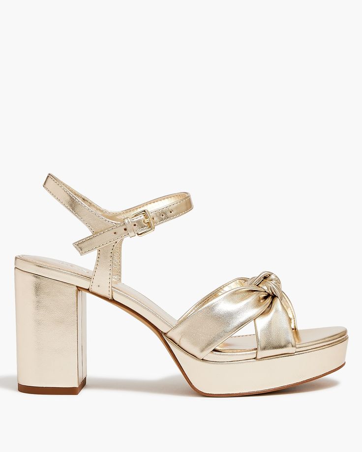 Factory: Bow Platform Heeled Sandals For Women White Platform, Bow Heels, Platform Sandals Heels, Gold Heels, Sandals For Women, Heeled Sandals, Platform Heels, Sale Items, Sandals Heels