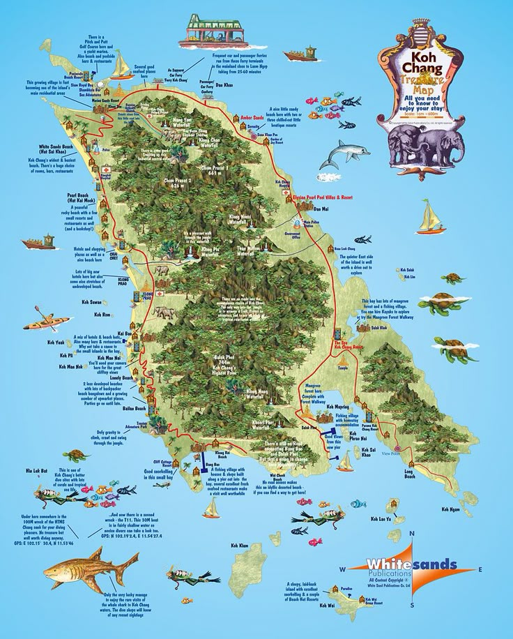 an illustrated map of the island of st barto, with all its major attractions