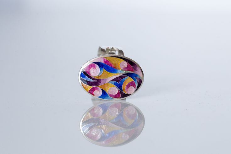 handmade georgian cloisonne enamel silver ring which is perfect for everyday use Formal Silver Enamel Rings, Silver Enamel Pin For Gift, Artistic Enamel Jewelry For Formal Occasions, Elegant Silver Enamel Pin Gift, Artistic Multicolor Formal Jewelry, Artistic Multicolor Jewelry For Formal Occasions, Artistic Multicolor Jewelry For Formal Events, Unique Multicolor Enamel Pin Gift, Unique Multicolor Enamel Pin For Gift