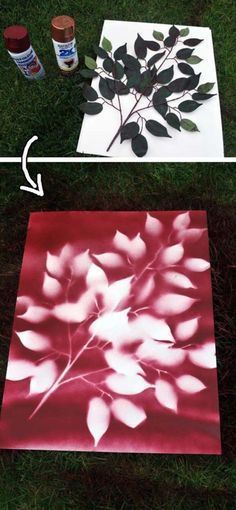 the process to make a diy home decor project with acrylic paint and flowers