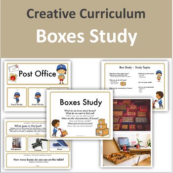 an image of boxes study with pictures and text