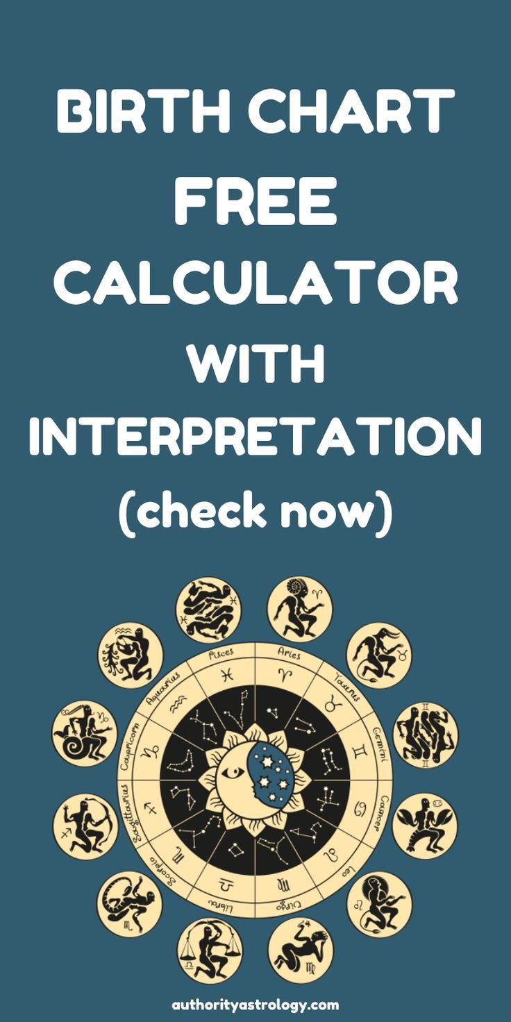 the birth chart is shown with zodiacs on it and an arrow pointing to them