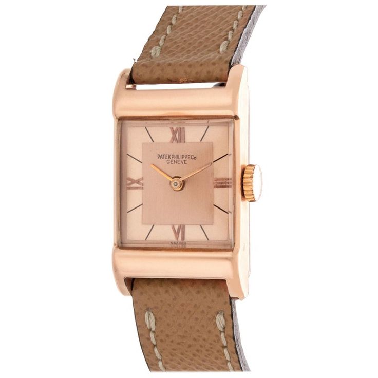 Patek Philippe 583r Gondolo Watch Patek Philippe Watches, Vintage Rose Gold, Salmon Pink, Women Wrist Watch, Patek Philippe, Vintage Roses, 18k Rose Gold, Vintage Watches, Gold Watch