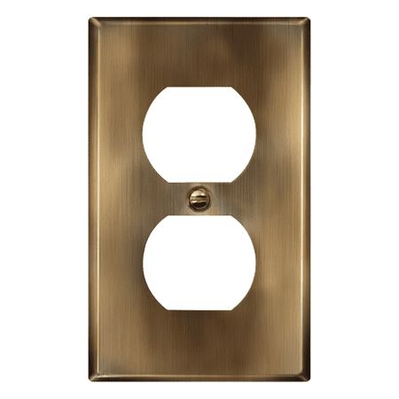 an old fashioned light switch plate on a white background