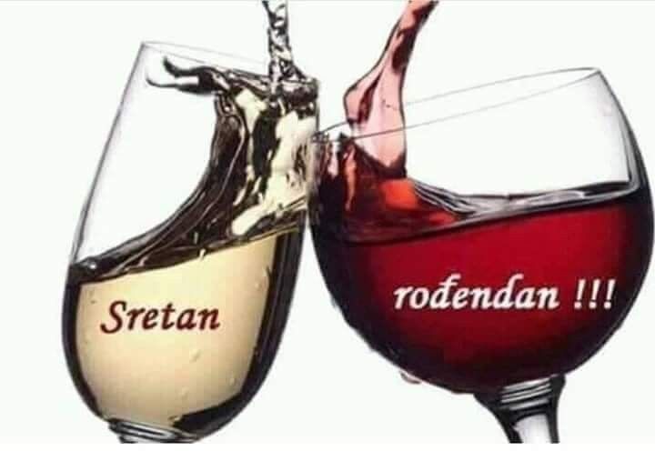 two wine glasses with red and white wines being poured into them, one has the word steen written on it