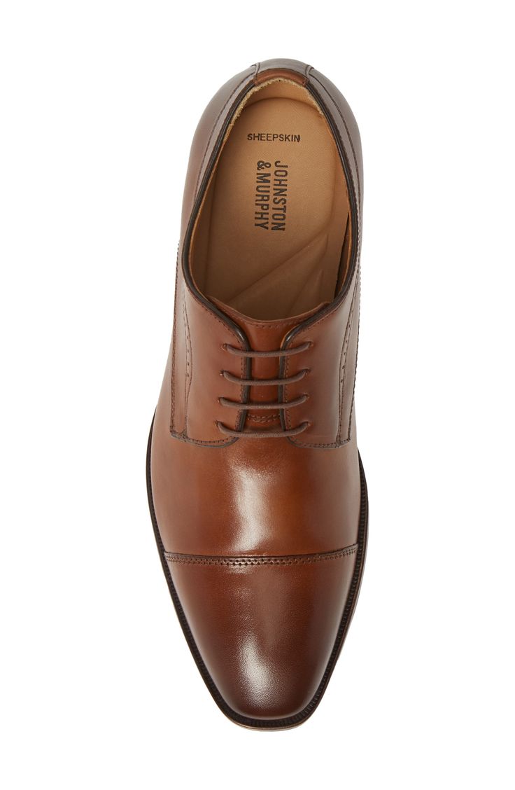 A bit of stylish broguing marks a rich derby crafted from supple full-grain leather. Leather upper and lining/rubber sole Imported Available online only Fitted Timeless Leather Lace-up Shoes, Leather Oxford Shoes With Almond Toe For Derby, Derby Oxfords With Almond Toe And Leather Lining, Almond Toe Oxfords With Leather Lining For Derby, Fitted Round Toe Oxford For Derby, Fitted Round Toe Oxfords For Derby, Leather Cap Toe Oxford With Rubber Sole, Leather Oxford Shoes With Goodyear Welt For Derby, Fitted Leather Oxford Shoes With Goodyear Welt