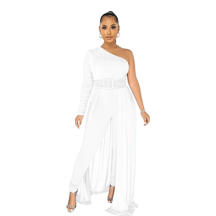 Jumpsuits for Women | Dressy Jumpsuit | Formal Jumpsuit | Prolyf Styles – ProLyf Styles Fitted Solid Color Sets For Night Out, Elegant Stretch Sets For Summer, One-piece Evening Dress For Spring, Elegant Non-stretch Jumpsuits For Evening, Formal Fitted Strapless Jumpsuit For Party Season, Chic Solid Color Evening Set, Elegant Solid Color Summer Sets, Fitted One-shoulder Jumpsuits And Rompers For Cocktail, One Shoulder Fitted Jumpsuits And Rompers For Cocktail