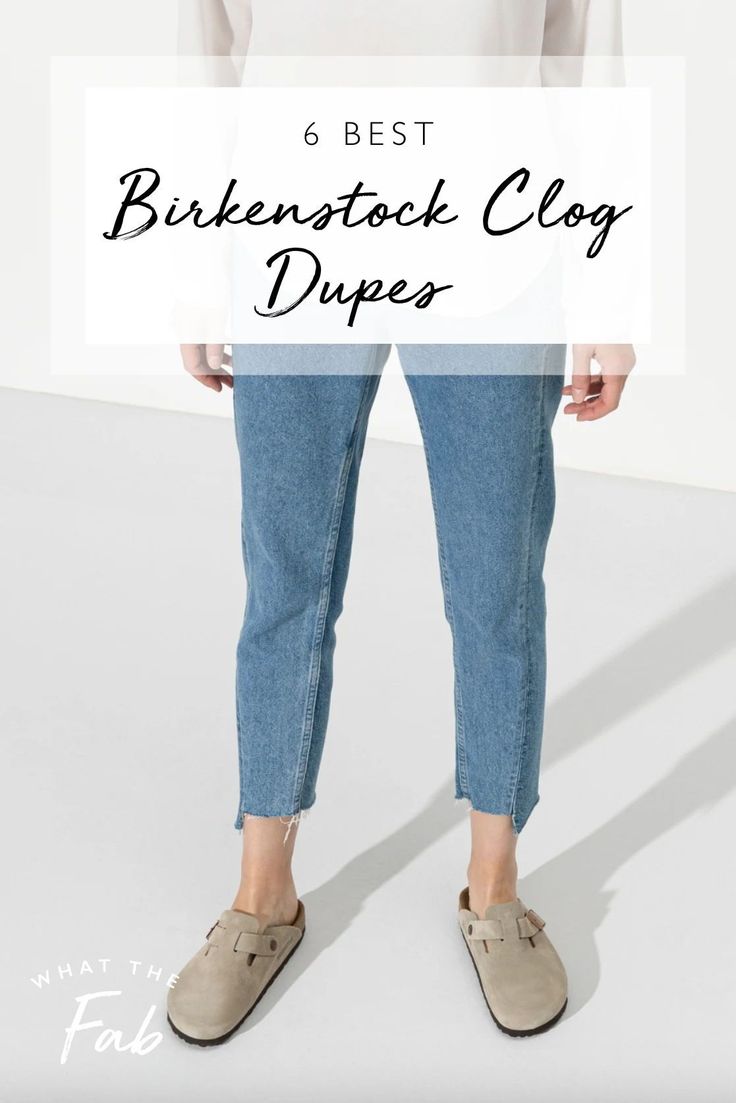 If you're looking for inexpensive Birkenstock clogs, try these dupes! These affordable shoes are the best Birkenstock clog dupes. Click to read! Berkinstocks Outfit Women, Outfits For Birkenstock Clogs, Socks With Birkenstocks Clogs, Birkenstock Zermatt Outfit, Burken Stocks Clogs Outfit, Berkinstocks Outfit Clogs, What To Wear With Birkenstock Clogs, Mule Clogs Outfits, Birkenstock Buckley Clog Outfits