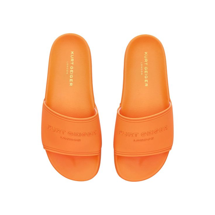 The KGL Pool Slider arrives in an orange slide on style. The wide toe strap is topped with branding in orange.Molded footbedMaterial: TextileStyle number: 2113091979 Orange Slip-on Casual Slippers, Orange Flat Slippers For Spring, Casual Orange Slip-on Slippers, Orange Non-slip Casual Slippers, Flat Orange Sandals With Rubber Sole, Orange Flat Sandals With Rubber Sole, Comfortable Orange Slides With Round Toe, Comfortable Orange Slide Sandals, Orange Flat Synthetic Slippers