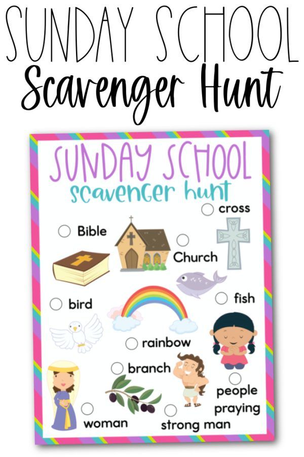 the sunday school scavenger hunt is an easy and fun way to teach students about scavengers