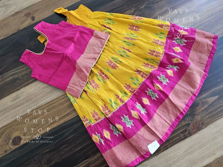 This Lehenga suits 2 yr - 3 yr. Kindly Please Message me If needed measurements before purchase. Fitted Handloom Dress For Navratri, Handloom Fitted Dress For Diwali, Navratri Festive Dresses With Ikat Print, Navratri Festive Ikat Print Dress, Fitted Pink Skirt Set For Navratri, Festive Fitted Matching Set Dresses, Fitted Pink Skirt Set For Festivals, Fitted Festive Dresses With Matching Set, Festive Fitted Dresses With Matching Set