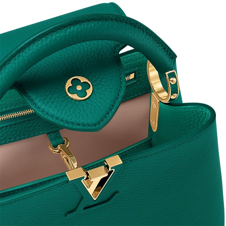 LOUIS VUITTON® - Capucines Bb - Green Minimalist Accessories Jewellery, Louis Vuitton Capucines Bb, Fancy Handbags, My Style Bags, Louis Vuitton Capucines, Handbag Essentials, Minimalist Accessories, Luxury Purses, Business Bag