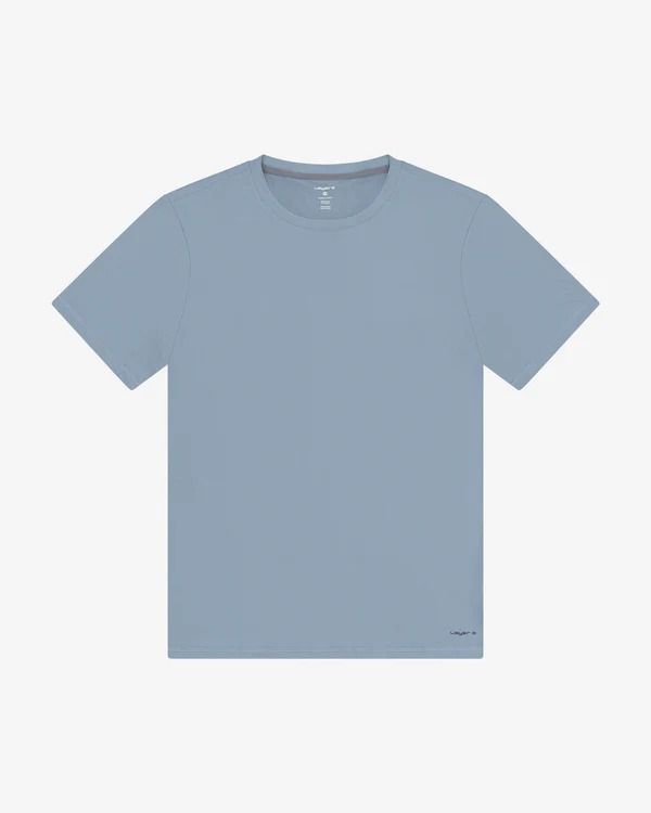 Circuit Tee 2.0 – Layer 8 Basic Breathable Crew Neck T-shirt, Recycled Polyester Crew Neck T-shirt For Athleisure, Casual Recycled Polyester Sports T-shirt, Casual Sports T-shirt In Recycled Polyester, Athleisure Crew Neck T-shirt In Recycled Polyester, Blue Athleisure T-shirt For Everyday, Breathable Crew Neck T-shirt, Technical Breathable Crew Neck T-shirt, Functional Short Sleeve T-shirt For Light Sports