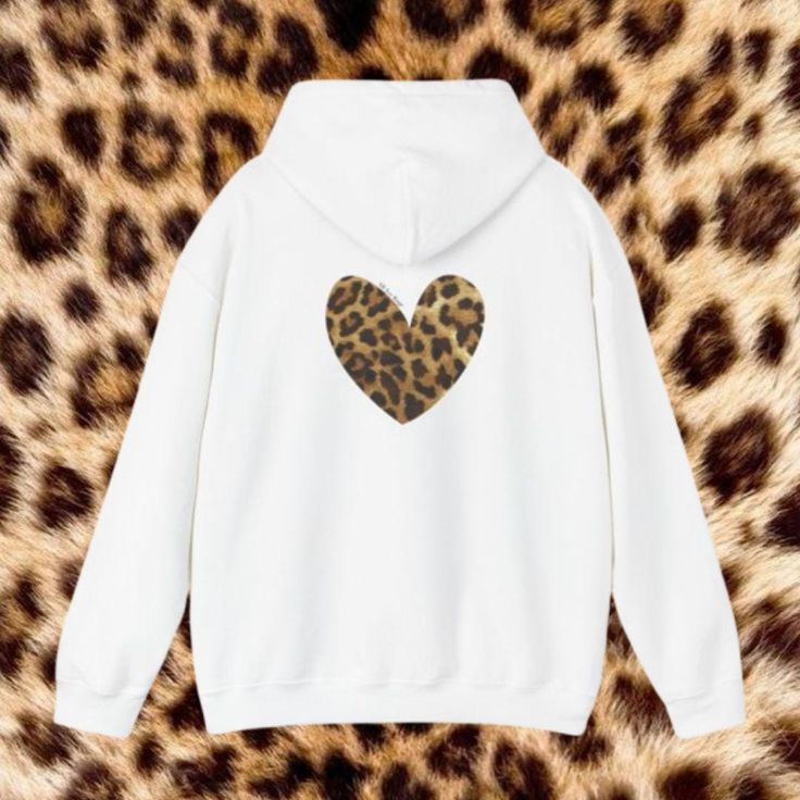 Leopard print heart hoodie, cute hoodie, hoodie cute, sweatshirt cute, cute sweatshirt, trendy hoodie, trendy sweatshirt, heart hoodie, 90's style hoodie, 90's style sweatshirt, leopard print hoodie, y2k hoodie, y2k sweatshirt, cheetah print hoodie, cheetah print sweatshirt, cheetah print heart .: The classic fit along with the pouch pocket and the tear-away label make for a highly comfortable, scratch-free wearing experience.  .: Made using 100% ethically grown US cotton. .: Fabric blends: Heat Trendy Hooded Sweater With Graphic Print, White Trendy Sweater With Heart Print, Trendy White Sweater With Heart Print, Cute Fleece Hoodie Sweatshirt, Cute Fleece Hoodie With Crew Neck, Cute Fleece Crew Neck Hoodie, Trendy Fleece Hoodie With Graphic Print, Trendy Graphic Print Fleece Hoodie, Cute White Hoodie For Streetwear