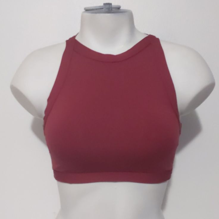 This High Neck Crop Top Is In The Gorgeous Wine Cork Size Medium. We Also Carry It In Xs-Large At Wickedcowgirl.Net Empire High Waist Shorts Are On Another Listing And Are The Same Color/Material. Red Sleeveless Sports Bra With Built-in Bra, Red Sports Bra For Summer, Red Fitted Sports Tank Top, Red Sporty Racerback Top, Sporty Red Racerback Top, Red Crop Top For Summer Workout, Trendy Red Crop Top With Built-in Bra, Red Summer Workout Crop Top, Red Sleeveless Bra-friendly Top