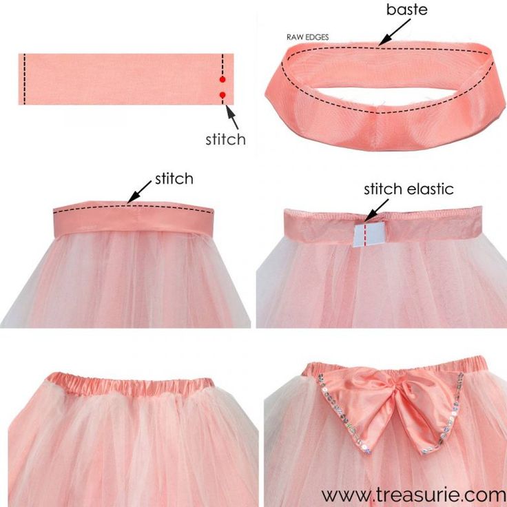 the instructions for how to make a tulle skirt with bows and sequins