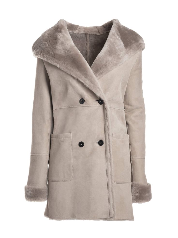 Sophistication and extraordinary warmth, our Emma Italian Merino Shearling Sheepskin Coat will keep you cozy throughout your day. It is crafted with soft Merino sheepskin, this shearling jacket is so warm thanks to the shearling trim at the shawl collar with hood. Elegant Sheepskin Fur Coat For Winter, Sheepskin Long Coat For Cold Weather, Luxury Winter Outerwear With Suede Lining, Sheepskin Outerwear In Mink Color For Cold Weather, Shearling Long Coat For Cold Weather, Chic Sheepskin Coat With Faux Fur Lining, Sheepskin Fur Coat In Beige For Cold Weather, Sheepskin Long Coat In Mink Color, Long Sheepskin Coat In Mink Color