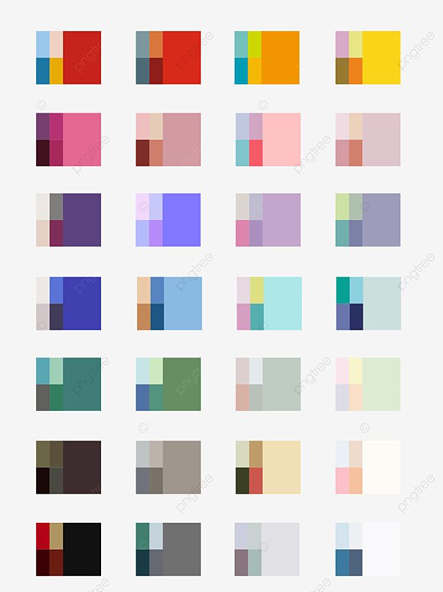 an image of different colored squares on a white background png and psd files