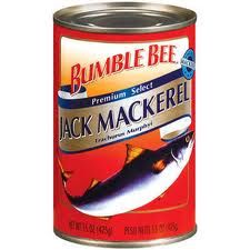 a can of bumble bee jack mackerel