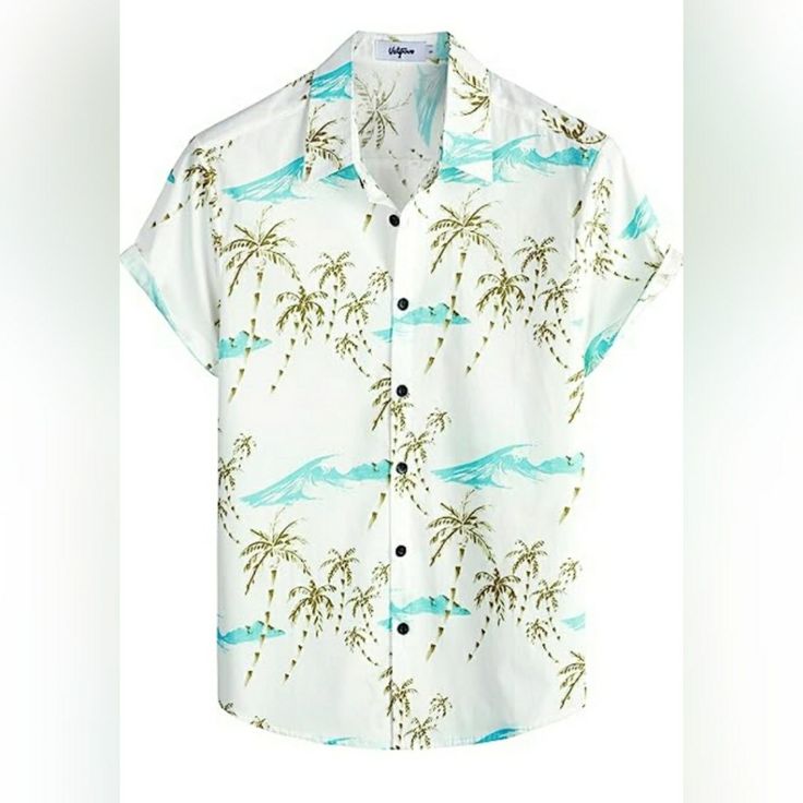 100%Cotton Machine Wash Cold,Tumble Dry Low,Do Not Bleach Spread Collar,Standard Fit,Premium Quality Made With Soft And Comfortable Cotton Fabric All Over Flowers Prints Add Tropical Appeal To This Casual Aloha Beach Shirt,And Make This Button-Up Hawaiian Shirt A Go-To Pick For Any Occasion Since The Material Will Be Slightly Shrunk After Washed,If You Prefer Loose Fit Order One Size Up Than Tag Size Casual Collar Beach Shirt With Buttons, Casual Collar Shirt With Buttons For Beach, Vacation Camp Shirt With Casual Collar, Short Sleeve Shirt With Buttons For Beach Season, Casual Collar Camp Shirt With Buttons For Vacation, Beach Season Cotton Shirt With Casual Collar, Summer Camp Shirt With Casual Collar, Summer Camp Shirt With Casual Collar And Buttons, Button-up Vacation Shirt