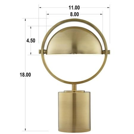 an image of a table lamp with measurements