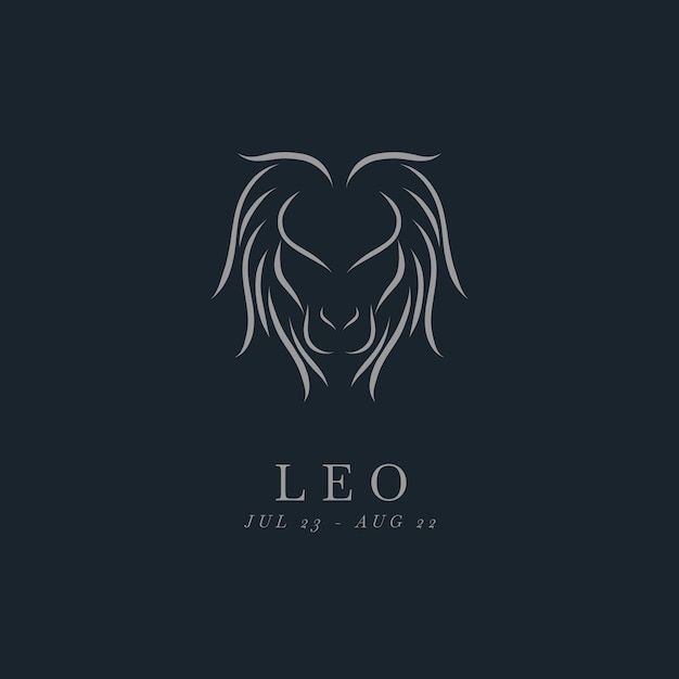 the leo zodiac sign with an eagle's head on it, and text leo