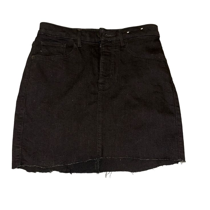 Never Worn Size Two Women’s Express Black Denim Mini Skirt Black Mid-rise Cotton Mini Skirt, Black Cotton Mid-rise Mini Skirt, Black Mid-rise Mini Skirt, Black Mid-rise Cotton Skirt, Black Cotton Mini Skirt With Frayed Hem, Black Fitted Cutoff Mini Skirt, Black Fitted Cutoff Skirt, Black Fitted Cut-off Mini Skirt, Black Denim Mini Skirt With Frayed Hem