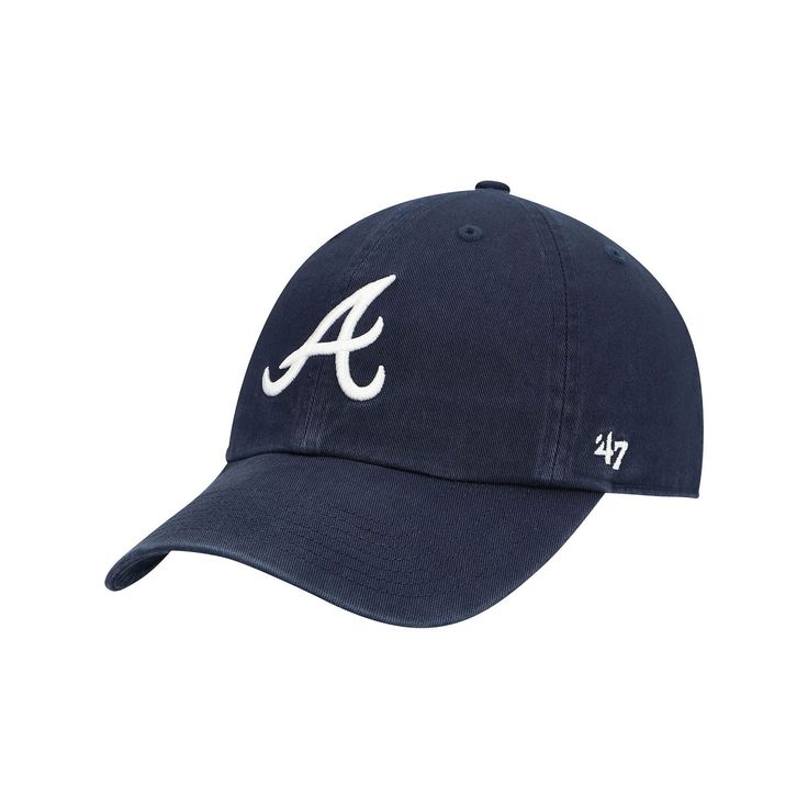 Grab your young fan the perfect finishing touch to their game day garb with this Atlanta Braves hat. Crafted with a relaxed fit by '47, this Team Logo Clean Up hat features a strap that can be adjusted to keep up with them as they grow. Even better, the bold Atlanta Braves graphics on the crown will showcase their admiration for the players that inspire them.Grab your young fan the perfect finishing touch to their game day garb with this Atlanta Braves hat. Crafted with a relaxed fit by '47, thi Classic Baseball Cap For Fan Gear, Baseball Season Fan Gear Cap With Curved Brim, Collegiate Hats With Curved Visor For Sports Events, Throwback Game Day Hat With Curved Brim, Classic Baseball Cap For Game Day, Game Day Throwback Hat With Curved Brim, Throwback Curved Brim Hat For Game Day, Curved Visor Hats For Sports Fans, Classic Curved Brim Hat For Fan Gear