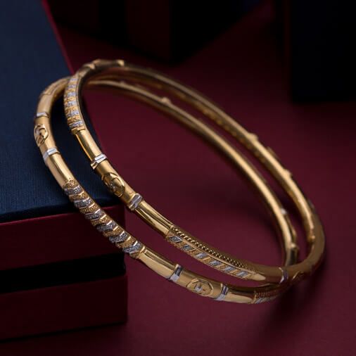 Buy 22k Kadli Bangles for Women At jewelegance.com Plain Bangles, Simple Gold Bangle, Plain Gold Bangles, Gold Earrings For Kids, Solid Gold Bangle, Gold Bangles Indian, Gold Bangles For Women, Weird Jewelry, Diamond Bracelet Design