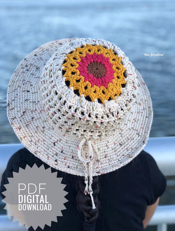 This listing is FOR A PDF PATTERN ONLY. NOT THE FINISHED ITEM. *This pattern is written for a woman's head- (aprprox. 21.5-22 inches or 56 cm). Includes step by step instructions with pictures. *This pattern requires 100% cotton medium 4 worsted weight yarn. (4 ply) *Difficulty- Beginner with some experience. *This pattern was written in U.S. terminology. *Includes brand of yarn details. *resell finished product with pattern credit. *You will receive a PDF file download upon confirmation of paym Crochet Beach Sun Cap, White Bohemian Cap Style Sun Hat, White Bohemian Cap Sun Hat, Festival Crochet Hat With Curved Brim, Festival Crochet Sun Hat With Short Brim, Crochet Curved Brim Festival Hat, Festival Crochet Sun Hat, White Yarn Festival Hat, Wide Brim Yarn Sun Hat For Festivals