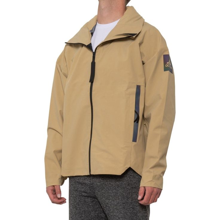 Brand new with tags attached, Mens, 100% Authentic Guaranteed, ADIDAS "MyShelter RAIN.DRY" Waterproof Hooded Jacket....Retail $230.00 Size ~ Small Measurements Underarm to Underarm 23" Collar to bottom measured center back 28"  Color ~ Beige Tone Style Number ~ GT6574 Don't let the rain stop your adventures, this adidas MyShelter jacket combines warm nylon, RAIN.RDY waterproof technology and fully sealed seams to keep you dry. Durable Water Repellent (DWR) finish RAIN.RDY waterproof membrane Ful Functional Track Jacket With Detachable Hood For Hiking, Waterproof Sportswear Windbreaker For Hiking, Functional Hiking Track Jacket With Adjustable Hood, Functional Track Jacket With Adjustable Hood For Hiking, Windproof Waterproof Windbreaker For Sports, Windproof Waterproof Fabric Windbreaker For Sports, Hooded Waterproof Windbreaker For Sports, Sports Windbreaker With Windproof Waterproof Fabric, Waterproof Nylon Track Jacket For Hiking