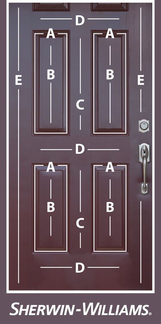 an image of a door with measurements on it