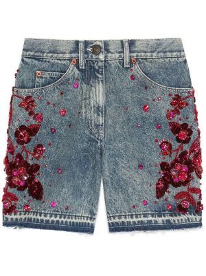 Gucci for Women | New Season Designer Fashion | FARFETCH Denim Diy Clothes, Gucci Denim, Gucci Floral, Concept Clothing, Street Fashion Men Streetwear, Denim Diy, Embellished Denim, Clothing Mockup, Jeans Diy