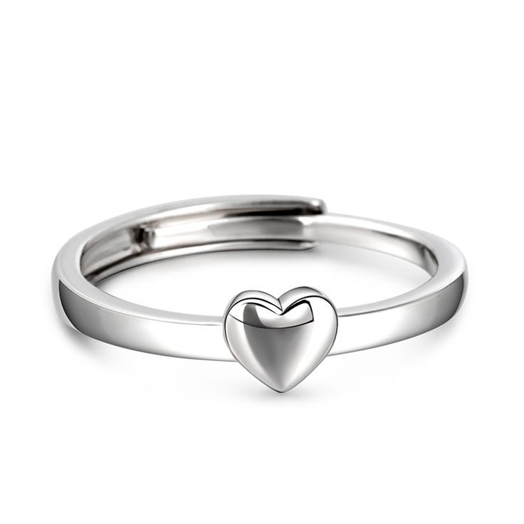 Dainty and delicate, this heart ring makes a little lovely gift for loved one or yourself. Heart is one of the most popular motifs in jewelry that often related with love. Crafted in sterling silver, this band features one heart for an effortless look.This band is a beautiful reminder of your timeless romance.Weight: 2 gWidth: 2.7 mmHeight: 2.3 mmThickness: 1.4 mmMaterial: 925 SilverPlating Color: Silver Dainty Adjustable Heart-cut Jewelry, Adjustable Silver Heart Ring For Mother's Day, Double Heart Ring As A Gift, Adjustable Heart Cut Ring For Valentine's Day, Minimalist Double Heart Ring For Gift, Minimalist Double Heart Ring Gift, Adjustable Heart Ring For Anniversary On Mother's Day, Adjustable Sterling Silver Heart Promise Ring, Adjustable Sterling Silver Heart Ring