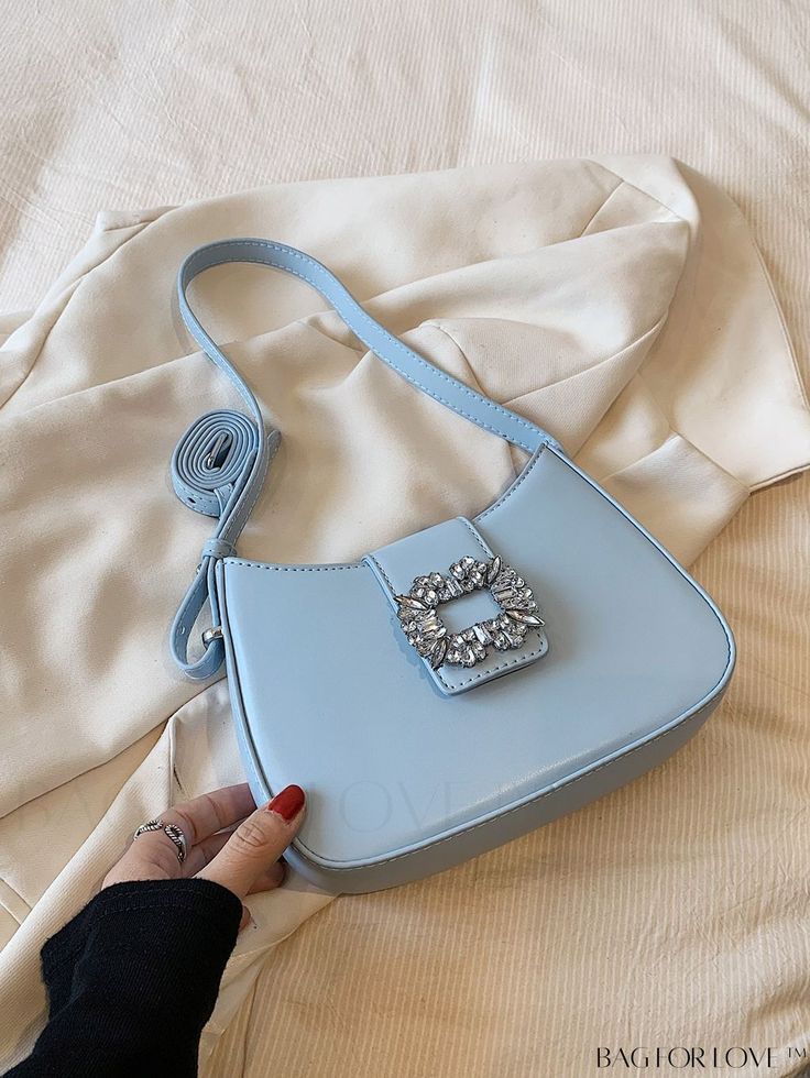 BagForLove - Stylish Rhinestone Shoulder & Crossbody Bag - Compact and Chic Product Description Color Blue Details Rhinestone Type Square Bag Bag Size Mini Strap Type Adjustable Style Funky Pattern Type Plain Closure Type Zipper Composition 100% Polyurethane Material PU Leather Size Chart INCH CM Strap Length Bag Length Bag Width Bag Height Handle Height 40.9 inch 7.9 inch 2.4 inch 5.9 inch 9.4 inch Strap Length Bag Length Bag Width Bag Height Handle Height 104 cm 20 cm 6 cm 15 cm 24 cm Details Pictures Similar Products h2 { text-align: center; } /* æ¢è¡ */ li{ white-space: normal; word-break: break-all; word-wrap: break-word; } .red-box { width: 100%; display: flex; flex-direction: row; flex-wrap: wrap; justify-content: center; } .red-box > div { width: 190px; height: 250px; margin: 10p Rhinestone Shoulder Bag, Underarm Bag, Word Wrap, Bird In Bag, Bag Bag, Square Bag, Metallic Accents, Small Bags, Saddle Bags