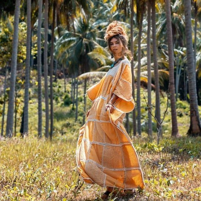 Zinnia Pearl Make a statement in this dramatic flowing vintage inspired kaftan Caftan featured in a maxi silhouette with crochet, embroidery and hand stitch details. Square neckline Draped design Lightweight Color: canary Measurements: bust 62 in, length 60 in, sleeve length 22 in (One Size) Fabrics: 100% cotton 100% handmade Hand Crochet Stitch Zora Maxi Dress Kaftan Caftan Abaya Gown One Size One Plus Size Resort Vacation Holiday Beach Wear Cotton Maxi Length Beach Dress With Crochet Trim, Beach Maxi Dress With Crochet Trim, Bohemian Beach Cover-up Dress With Crochet Trim, Summer Beach Maxi Dress With Crochet Trim, Summer Maxi Dress With Crochet Trim For Beach, Bohemian Boho Print Maxi Cover-up, Bohemian Maxi Length Cover-up With Boho Print, Bohemian Crochet Dress For Beach Party In Spring, Bohemian Crochet Dress For Spring Beach Party