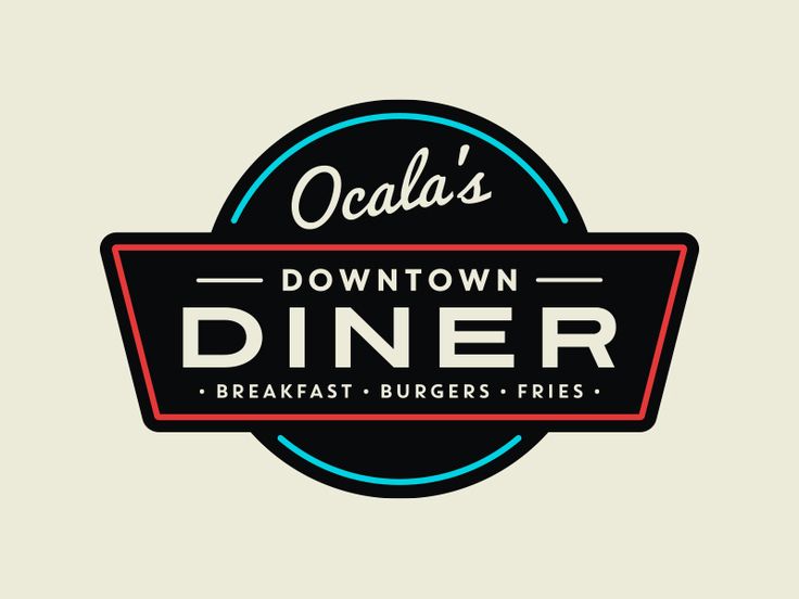 the logo for downtown diner, which is located at ocean's down town