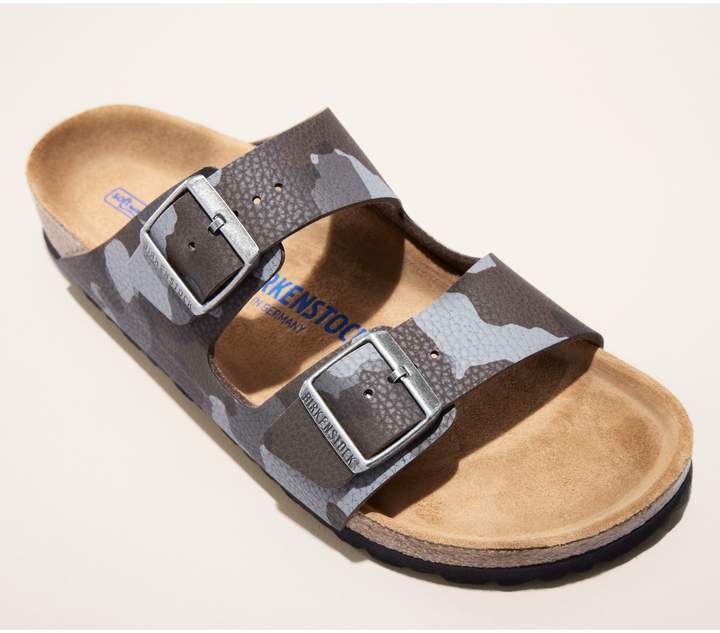 Birkenstock Arizona Soft Slide Sandal Adjustable Buckle Footbed Sandals For Outdoor, Comfortable Double Strap Footbed Sandals With Buckle, Adjustable Buckle Closure Footbed Sandals For Outdoor, Comfortable Slides With Buckle Closure And Round Toe, Comfortable Adjustable Footbed Sandals With Buckle, Outdoor Synthetic Footbed Sandals With Buckle Closure, Outdoor Slip-on Footbed Sandals With Buckle Closure, Outdoor Footbed Slip-on Sandals With Buckle Closure, Outdoor Footbed Sandals With Buckle Closure