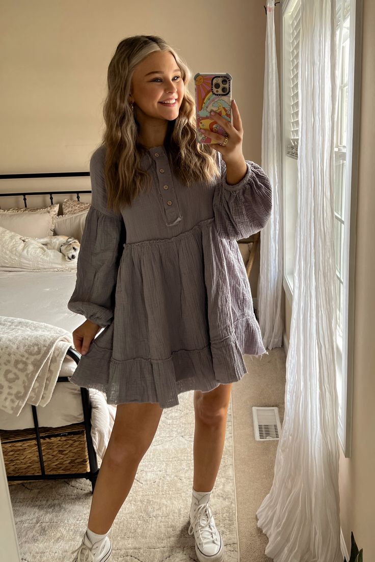 Iva Mini Dress curated on LTK Church Dress Outfit, Church Outfit Fall, Church Outfit For Teens, Cute Church Outfits, Teen Dress, Cute Modest Outfits, Cute Preppy Outfits, Outfits 2022