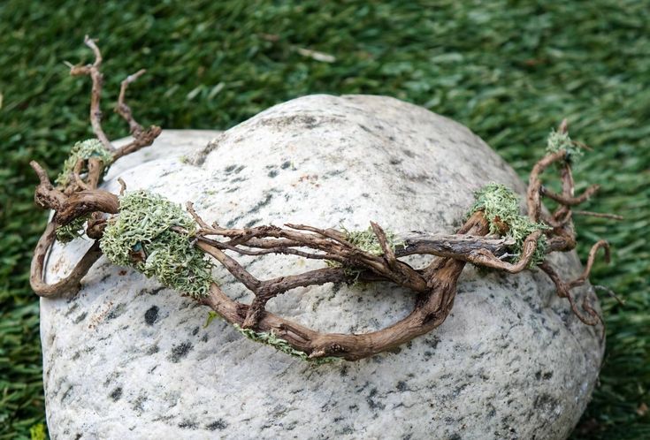 Simple and sweet. Crafted with Real wood into a beautiful 1/2 crown. Accented with real deer moss. No two crowns are the same. Moss can come in blue/pink and purple as well, perfect for woodland bride, fairy, wedding party, or nature maternity shoot.Attaches with clips. Moss Crown, Branch Crown, Twig Crown, Headpiece Ideas, Fae Costume, Woodland Tiara, Bohemian Crown, Nature Crown, Woodland Crown