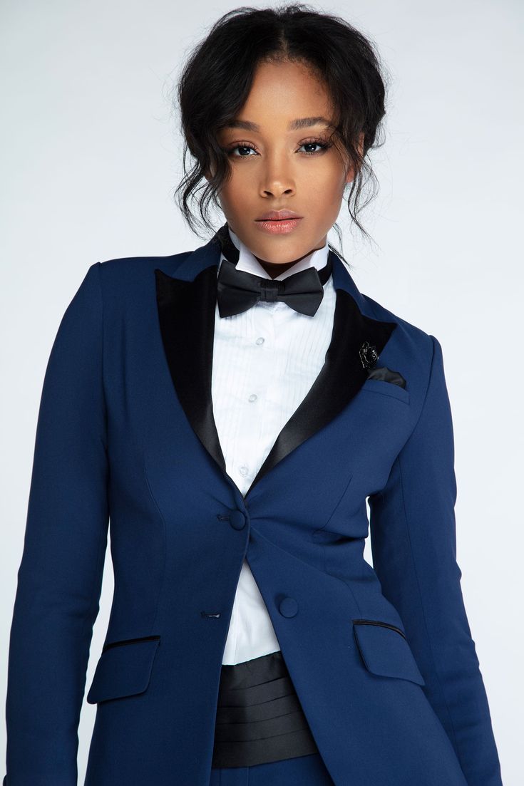 Command inner strength and feel empowered at any occasion with the Black Peak Lapel Women’s Tuxedo Jacket from Little Black Tux. This feminine black jacket features padded shoulders, fabric-covered buttons and back vent for comfort and flexibility. Order now. Tuxedo Women Suits, Peak Lapel Tuxedo, Royal Navy Blue, Shawl Collar Tuxedo, Navy Tuxedos, Tuxedo Women, Classic Tuxedo, Black Shawl, Black Tux